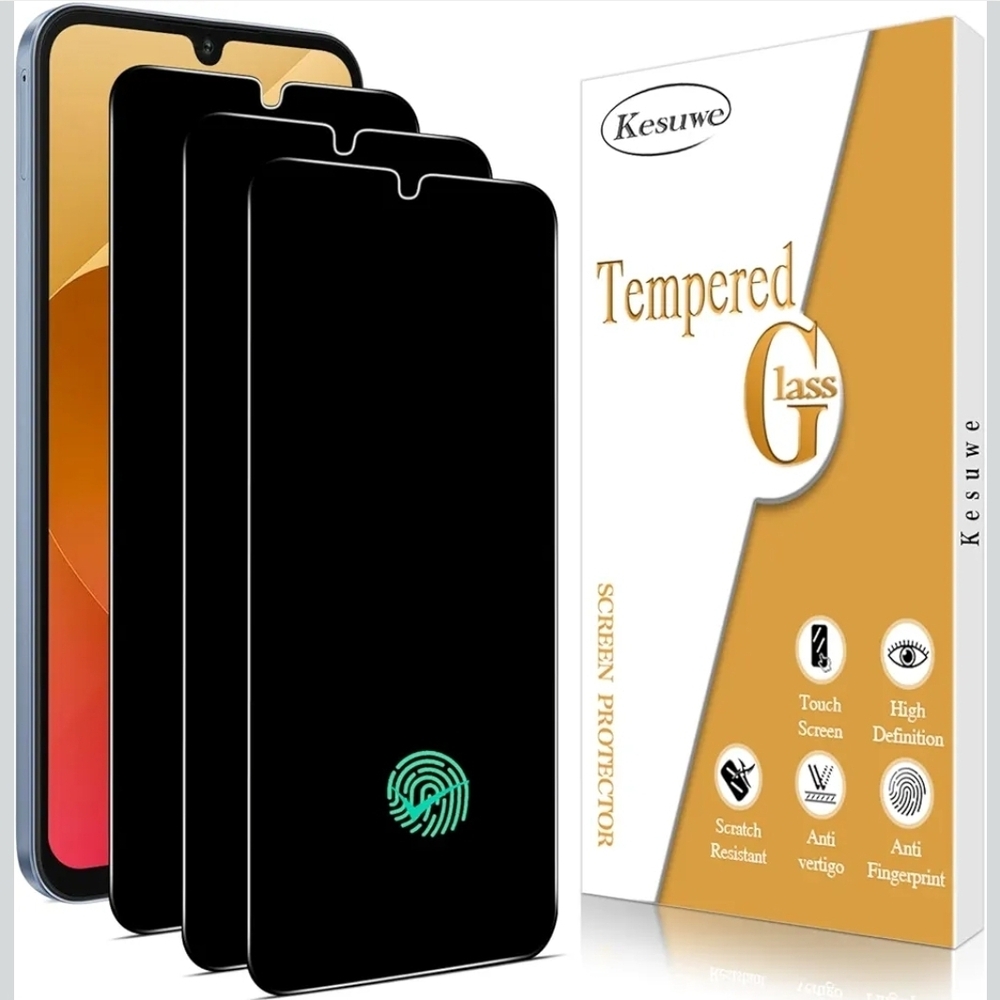 3 Pk Black Tempered Glass Screen Protectors